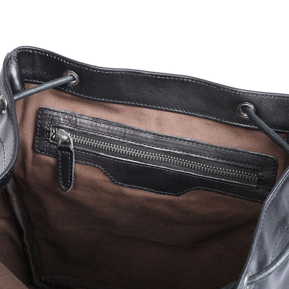 Small Black Leather Backpack | WALTER
