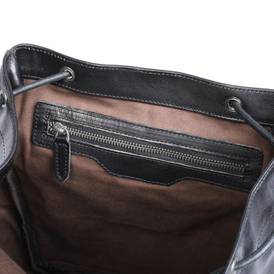 Small Black Leather Backpack | WALTER