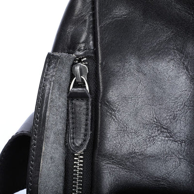 Small Black Leather Backpack | WALTER