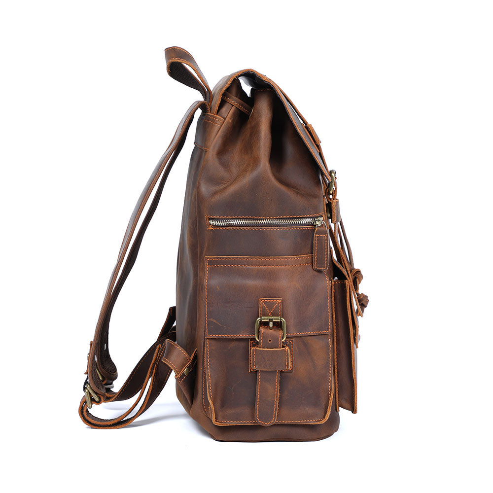 Brown Leather Backpack | KYLO