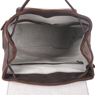 Leather Drawstring Backpack | DASHAN