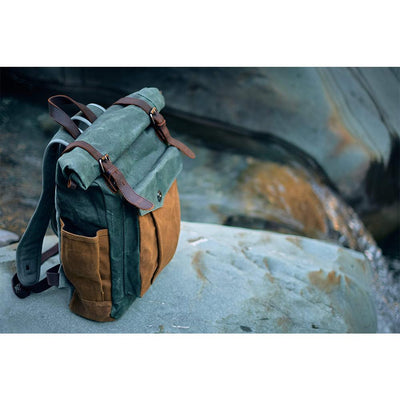 Waxed Canvas Roll Top Backpack | LUND