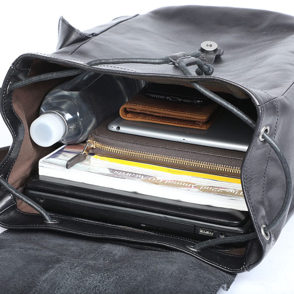 Small Black Leather Backpack | WALTER