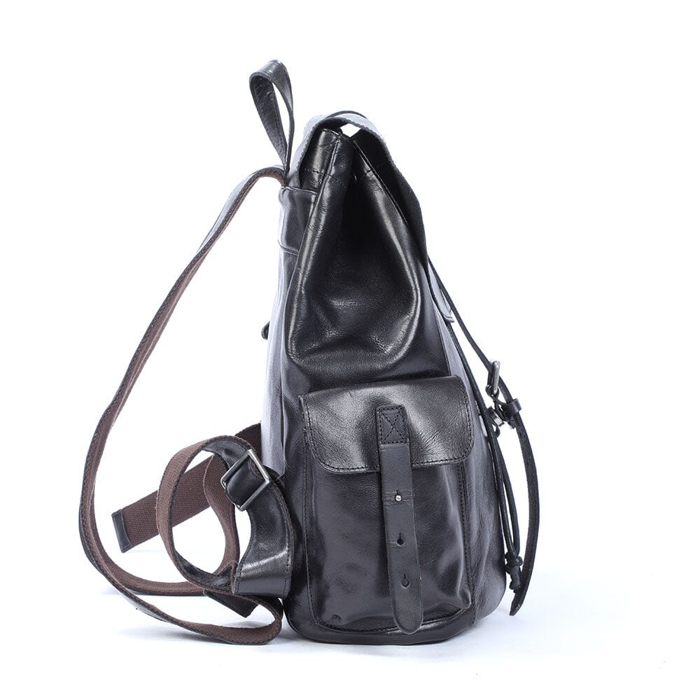 Small Black Leather Backpack | WALTER